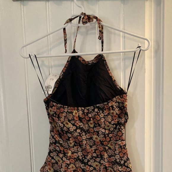 Floral Halter Mini Dress - Picture 3 of 4